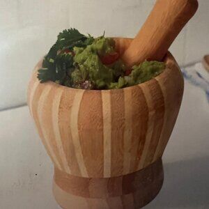 Chef Atliers Bamboo Mortar & Pestle-New!